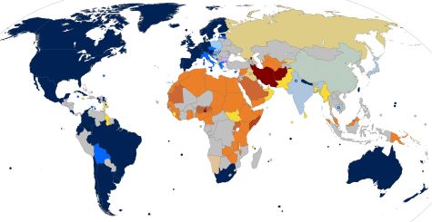 Homosexuality Legal Status - Map
